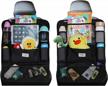surdoca car seat organizer with clear tablet pocket - 4th generation backseat car storage with 9 pockets, ideal car accessories for kids, set of 2 logo