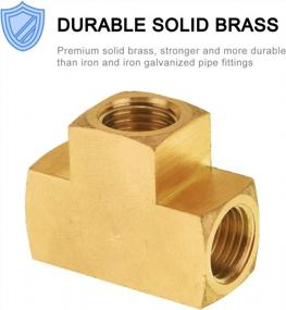 img 1 attached to SUNGATOR Brass Pipe Fitting, Barstock Tee, 1/4" X 1/4" X 1/4" NPT Female Pipe (4-Pack)