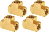 sungator brass pipe fitting, barstock tee, 1/4" x 1/4" x 1/4" npt female pipe (4-pack) logo