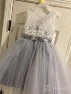 img 1 attached to Junior Bridesmaid Dresses with Miama Wedding Flower for Girls' Clothing review by Karen Cooper