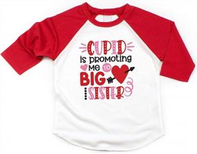 img 4 attached to Girls Promotion Sister Valentines Raglan