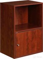 📦 convenience concepts xtra storage 1 door cabinet in elegant cherry finish: organize and declutter with style logo