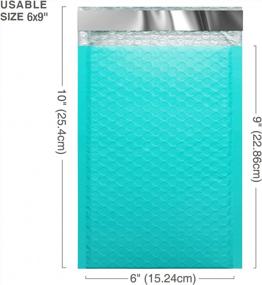 img 3 attached to Metronic Bubble Mailers 6X10 Inch 25 Pack, Teal Padded Envelopes,Waterproof ,Cushioning Self Seal Adhesive Padded Mailers For Shipping Bags,Boutique,Small Business Bulk #0