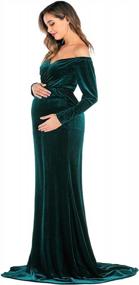 img 1 attached to Capture Beautiful Memories With JustVH Velvet Maternity Photography Dress