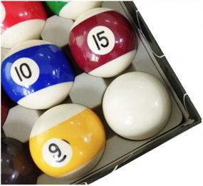 img 1 attached to HaxTON Standard Size Pool Ball Set Premium Quality Pool Balls Pool Table Accessories Billiard Ball Set Art Number Style Include Cue Ball Indoor Outdoor Game For Children Adult Beginner Professional