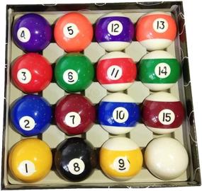 img 4 attached to HaxTON Standard Size Pool Ball Set Premium Quality Pool Balls Pool Table Accessories Billiard Ball Set Art Number Style Include Cue Ball Indoor Outdoor Game For Children Adult Beginner Professional