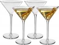 unbreakable tritan plastic martini glasses - 8.7oz, dishwasher safe, ideal gift for wedding party (set of 4) logo