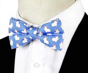 img 3 attached to OCIA Cute Pattern Pre-Tied Bow Tie Adjustable Bowties For Adult & Children