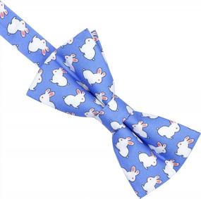 img 2 attached to OCIA Cute Pattern Pre-Tied Bow Tie Adjustable Bowties For Adult & Children