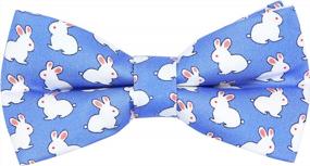 img 4 attached to OCIA Cute Pattern Pre-Tied Bow Tie Adjustable Bowties For Adult & Children
