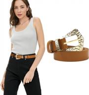 женские кожаные ремни с золотой чеканной пряжкой - kajeer fashion jeans belt for women логотип