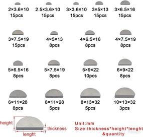 img 3 attached to Boeray 164-Piece Metric Woodruff Key Assortment Set with 17 Sizes – Carbon Steel Woodruff Key Kit for Crankshaft