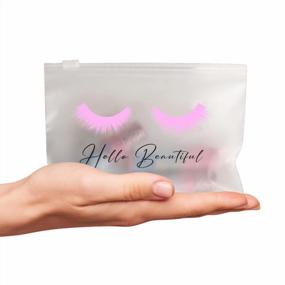 img 4 attached to Travel Smart With BRAWNA 60 Pck Reusable Makeup And Accessory Bag In Pink Lash Collection