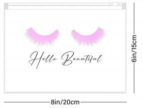 img 1 attached to Travel Smart With BRAWNA 60 Pck Reusable Makeup And Accessory Bag In Pink Lash Collection