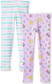 img 3 attached to Childrens Place Leggings Lavender 9 12MOS Girls' Clothing at Leggings