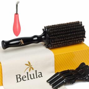 img 4 attached to Get Salon-Worthy Hair At Home With Belula'S Soft Boar Bristle Round Brush Set - Ideal For Adding Volume And Body!