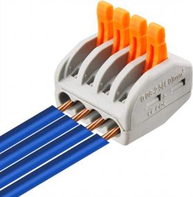 img 2 attached to 🔌 50-Piece Compact Wire Connectors with Lever Nuts for Easy and Fast 4-Conductor Combination Terminal Connections - Suitable for Multiple Types, 28-12 AWG