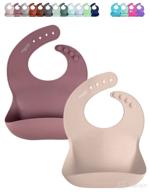 👶 otterlove silicone bib: 100% pure platinum lfgb baby bibs with no fillers (2 bib pack - blush & woodchuck) – practical and safe feeding solution for infants logo