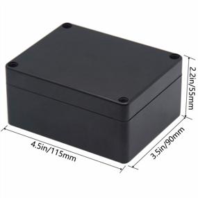 img 3 attached to Junction Box, Zulkit Project Box IP65 Waterproof Dustproof ABS Plastic Electrical Boxes Electronic Enclosure Black 4.5 X 3.5 X 2.2 Inch(115 X 90 X 55 Mm)(Pack Of 1)