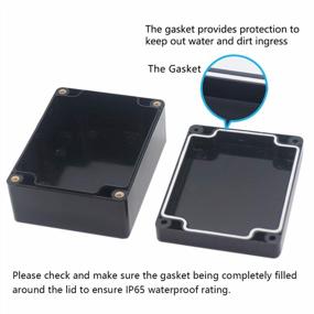 img 1 attached to Junction Box, Zulkit Project Box IP65 Waterproof Dustproof ABS Plastic Electrical Boxes Electronic Enclosure Black 4.5 X 3.5 X 2.2 Inch(115 X 90 X 55 Mm)(Pack Of 1)