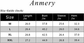 img 2 attached to Стильные и удобные нижние топы с полосками Anmery для женщин - пуловер-туника из хлопковой смеси с длинными рукавами серого и черного цветов