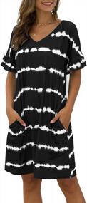 img 4 attached to Stylish Comfort: Miessial Women'S T-Shirt Tunic Nightgown With Pockets