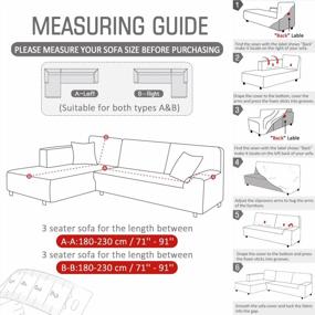 img 2 attached to TAOCOCO Sectional Couch Covers 2Pcs L-Shaped Sofa Covers Softness Furniture Slipcovers With 2Pcs Pillowcases L-Type Polyester Fabric Stretch Couch Covers 3 Seater + 3 Seater (Light Gray)