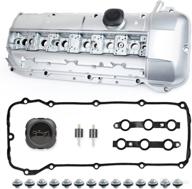 hspswifter upgrade aluminum valve cover kit with gasket & bolts for e46 e39 e53 e36 x5 525i 528i 530i z3 323ci 323i 325ci 325i 325xi 328i 328ci 330i 330ci 330xi m52/m54 2.5l 2.8l 3.0l - oe # 11121432928 logo