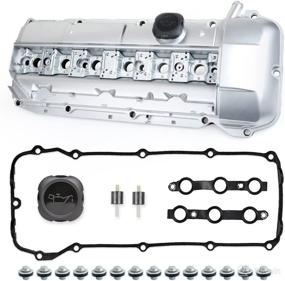 img 4 attached to HSPSWIFTER Upgrade Aluminum Valve Cover Kit with Gasket & Bolts for E46 E39 E53 E36 X5 525i 528i 530i Z3 323Ci 323i 325Ci 325i 325Xi 328i 328Ci 330i 330Ci 330Xi M52/M54 2.5L 2.8L 3.0L - OE # 11121432928