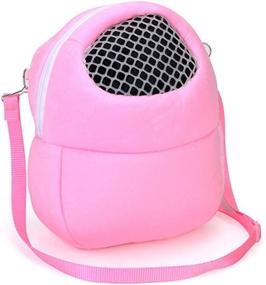 img 3 attached to 🐹 Ximimark Portable Breathable Small Pet Carrier Bag for Hamsters - Soft-Sided Outgoing Bag, Medium Size (Pink)