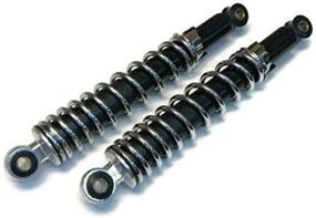 img 2 attached to 🛵 Pair of Adjustable Shocks, 12-inch Length, 10mm ID - Ideal for Minibikes, Mini Bikes, Go Karts, and Carts!