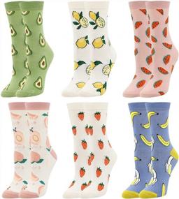 img 4 attached to Crazy Cute Animal And Food Design Cotton Socks For Women And Girls - Funny Novelty Crew Socks - Perfect Gift Idea