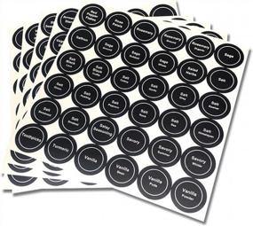 img 2 attached to 180 Spice Labels For Food Containers, Chalkboard Labels Stickers Preprinted Spice Jar Labels, Small Chalk Labels,Pantry Labels For Organizing Storage,Round 144 Printed+36 Blank Stickers For Jars Black
