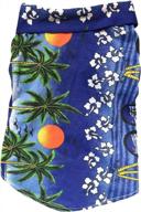 vedem dog hawaiian shirt pet beach polo shirt summer clothes for small dogs (xs, blue) logo
