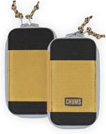 black and tan reversible zippered wallet - durable polyester pouch for men and women by chums reversi logo