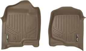 img 4 attached to 🏞️ MAXLINER Floor Mats 1st Row Liner Set Tan for 07-13 Silverado/Sierra-Avalanche & 07-14 Tahoe-Suburban-Yukon-Yukon XL-Escalade