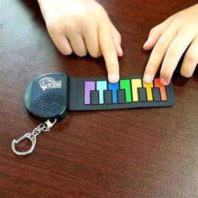 img 1 attached to Rainbow Micro Piano Keychain: Playable Anywhere!