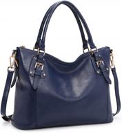 kattee women's genuine leather handbags shoulder tote - designer purse organizer top handles crossbody bag satchel logo
