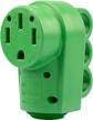 upgrade your rv's power connection with rvguard nema 14-50r replacement female plug - 125/250v 50a with disconnect handle in green logo