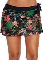 women's crochet lace swim skirt with solid swimsuit bottoms in sizes s-xxl by xakalaka logo