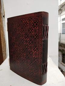 img 3 attached to Кожаный блокнот Dragon Bound Journal 6X8 для мужчин DnD Book с пустыми страницами для путешествий (коричневый)