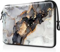 waterproof hard laptop sleeve case for macbook pro m1 14-inch 2021, macbook air m2 13.3'' 2022-2018, macbook pro m2 13'' 2022-2016, dell xps 13, surface, hp, acer - cloudy marble design by finpac logo