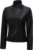 женские кожаные куртки средней плотности - натуральная черная/коричневая верхняя одежда из овечьей кожи для дам логотип