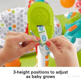 img 1 attached to 🦘 Fisher-Price Fitness Fun Folding Jumperoo: Gym-Themed Infant Activity Center with Adjustable Bouncing Seat, Lights, Music, and Interactive Toys