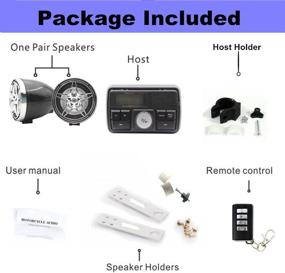 img 3 attached to 🔊 Waterproof Anti-Theft Bluetooth Motorcycle ATV UTV Golf Cart Speaker 12V Radio 3 inch USB TF U Disk FM Radio Stereo System (Silver Star&amp;Black)