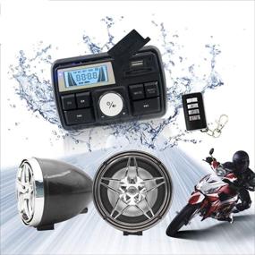 img 4 attached to 🔊 Waterproof Anti-Theft Bluetooth Motorcycle ATV UTV Golf Cart Speaker 12V Radio 3 inch USB TF U Disk FM Radio Stereo System (Silver Star&amp;Black)