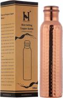 pure copper water bottle for ayurvedic health benefits - unlined, uncoated & lacquer-free, 1000ml logo