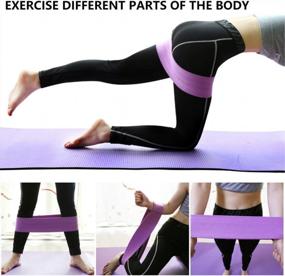 img 3 attached to Non-Slip Elastic Booty Bands For Effective Leg And Butt Workouts - NOSUBO Resistance Bands (3 Pack) For Women And Men. Ideal Fabric Exercise Hip Bands For Gym, Squats, Deadlifts, Yoga, And Sports.