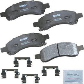 img 1 attached to Bendix Premium Copper Free CFC1169A Ceramic Brake Pad Set (Front) with Installation Hardware