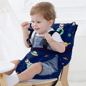 img 3 attached to Portable Washable Harness Adjustable Shoulder Feeding : Highchairs & Booster Seats